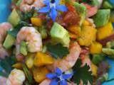 Salsa Mangue Avocat Tomates