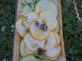 Tarte Fine aux Courgettes, Brebis Frais, Thym et Origan