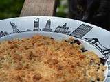 Crumble aux pommes et myrtilles