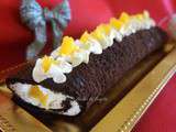 Bûche de Noël au chocolat et à l'orange