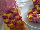 Cake damier framboise et pistache