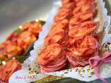 Macarons aux framboise et à la rose