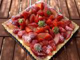 Presque un Cheesecake, Amandes, Fraises et Nectarines