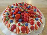 Tarte, citron et fruits rouge