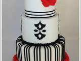 Wedding cake Noir et rouge