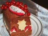 Buche chocolat jasmin framboise