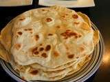 Chapati pour accompagner le poulet tikka