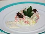 Tartare de saumon granny et fenouil - sorbet aux herbes