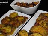 Aubergines et courgettes pakora