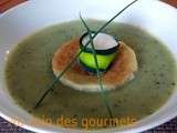 Gaspacho de courgettes - Crème au chèvre