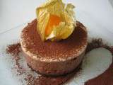 Gateau mousse chocolat noir ganache blanche