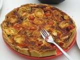 Quiche chorizo,chevre et tomates cerise