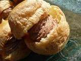 Petits choux garnis de ganache au chocolat au lait