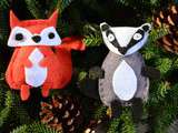 {diy} Petits animaux de la forêt à suspendre au sapin