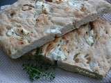 Fougasse olives-chèvre et thym