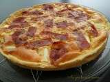 Tarte aux asperges blanches, jambon de Bayonne et fromage frais