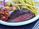 Bavette de boeuf au vinaigre de vin rouge aromatisé à l'échalote