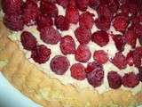 Tarte génoise à la framboise