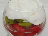 Verrines fraises kiwi chantilly