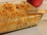 Crumble aux pêches et amandes