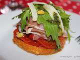 Sablé au parmesan et tomates confites