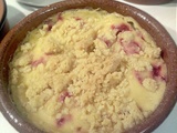 Crumble façon Cheesacake, au citron et à la framboise