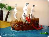 Gâteau  bateau pirate  (tutoriel)