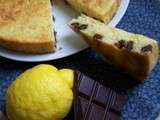 Gâteau aérien au citron et aux pépites de chocolat {avec des faux-airs de Pacman}