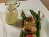 Asperges vertes, St Jacques et Sauce hollandaise