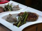 Blinis au sarrasin, asperges grillées & rillettes de sardines