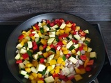 Boeuf sauté aux légumes et basilic