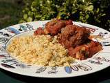 Boulettes de boeuf à la sauge, sauce tomate, dans ma jolie et nouvelle cocotte rose