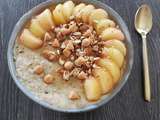 Porridge pèche & amandes