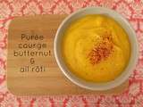 Purée de courge butternut rôtie, à l’ail et au thym