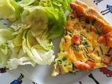 Quiche saumon, courgettes et petits pois