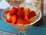 Salade de fraises au sirop de thé