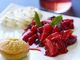 Salade de fruits rouges, financiers aux amandes & citron