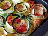 Spirales de courgettes & bacon en clafoutis salé