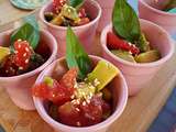 Tartare de tomate à l’avocat