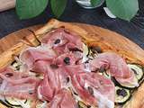 Tarte fine courgettes jambon cru