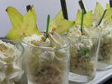 Verrine de crabe, chantilly à la noix de coco