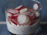 Verrine de radis aux petits suisses