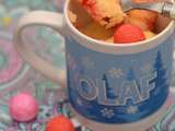 Mug cake fraise tagada /chocolat blanc