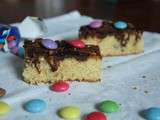 Blondies aux smarties, marbrés au chocolat