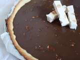 Tarte au chocolat au lait et au nougat