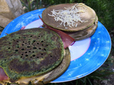 Croque pancake aux épinards