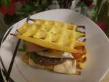 Gaufre-burger pour Mardi Gras