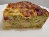 Quiche sans pâte courgettes chèvre pancetta basilic