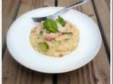 Risotto courgettes et lardons