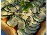 Tarte fine aux courgettes